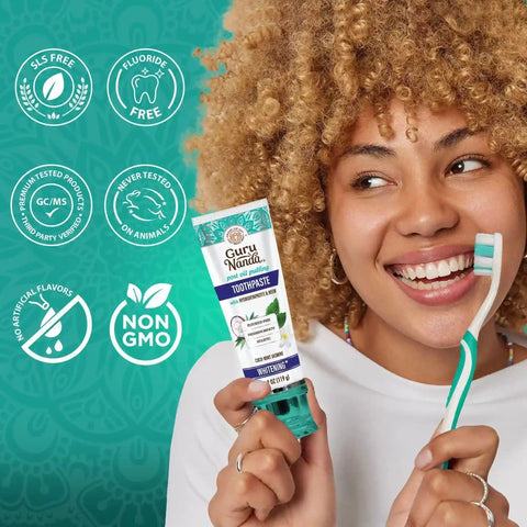 Hydroxyapatite & Neem Whitening Toothpaste, Fluoride Free – 4.2 oz