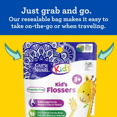 Kids' Giraffe Shaped Flossers, Fluoride-Free
