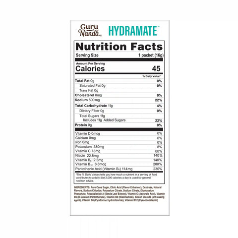 Hydramate Electrolyte Drink Mix, Lemon Lime – 48 Count
